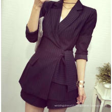 Autumn High Quality Slim Formal Office Work Suit Long Korean Women Blazer Suit With Sashes